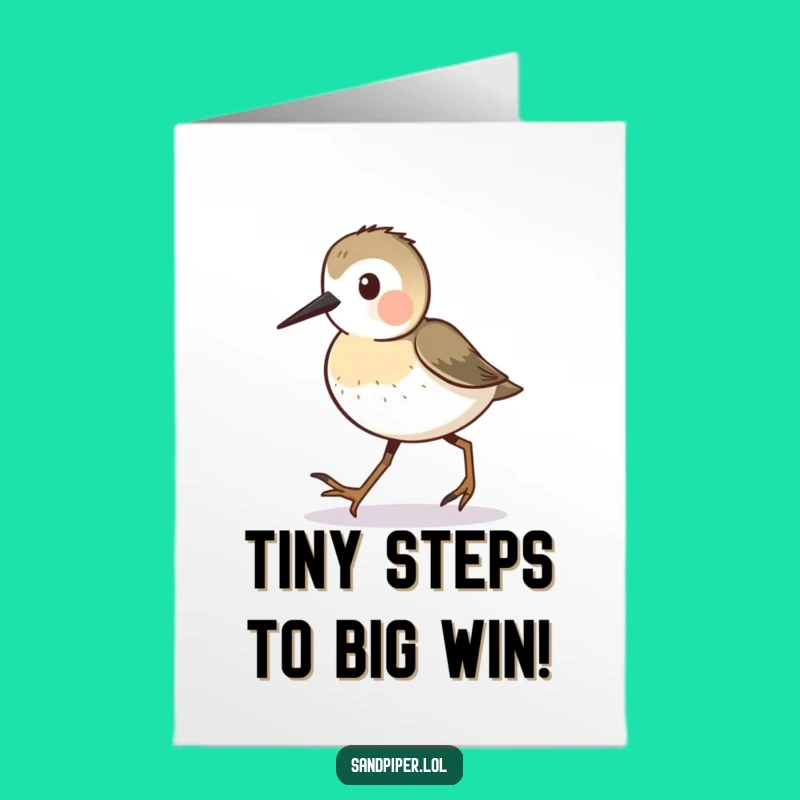 Free Printable Congrats Card: Sandpiper Walking for a Sweet Downloadable Gift!