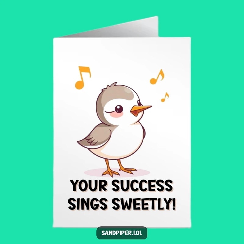 Free Printable Funny Bird Congrats Card: Chirping Success Tune Downloadable Gift