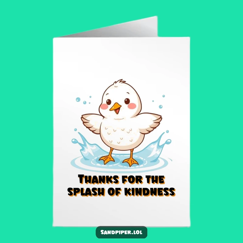 Free Printable Sandpiper Thank You Card: A Splash of Gratitude