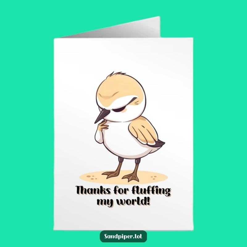Free Printable Thank You Card: Content Sandpiper Thanks, Downloadable Appreciation Gift