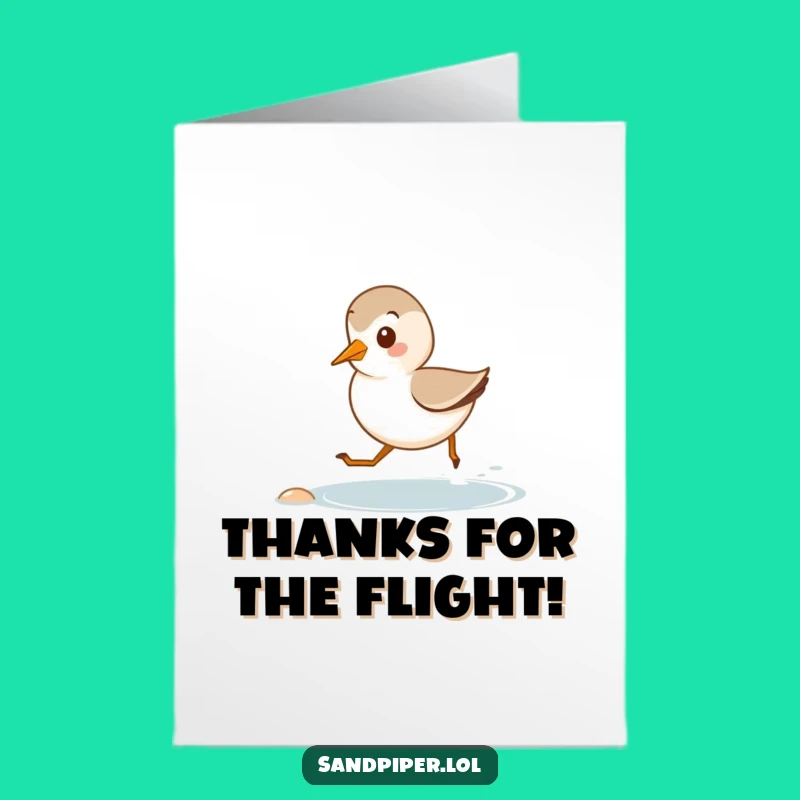 Free Printable Thank You Card: Happy Sandpiper's Thanks!
