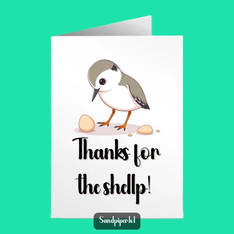 Free Printable Thank You Card: Sandpiper's Curious Thanks!