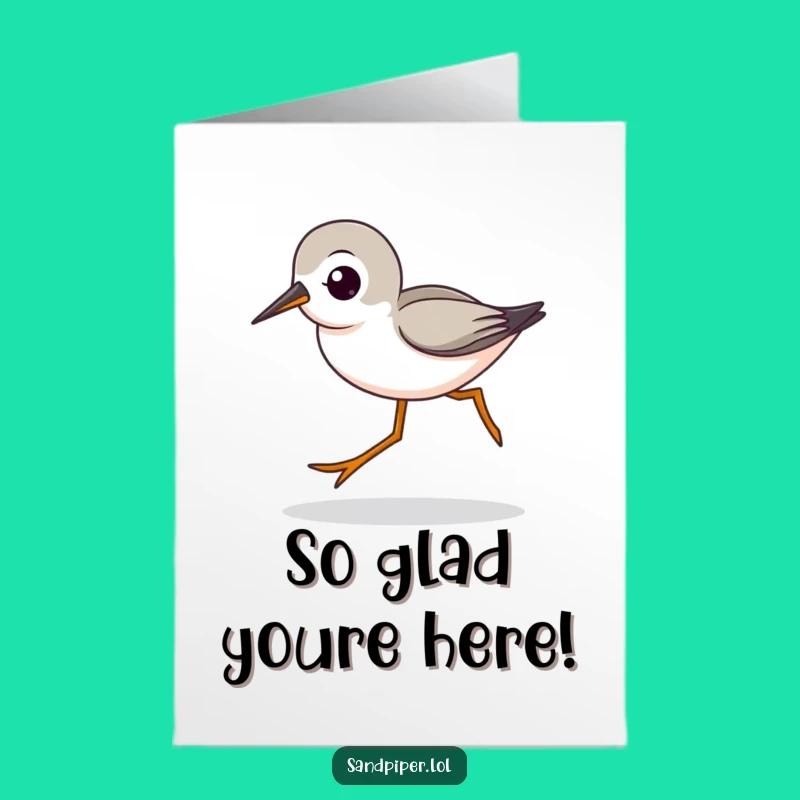 Thank You Sandpiper Card: Free Printable Speedy Stride to Show Appreciation