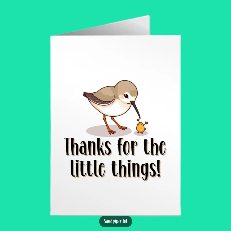 Free Printable Thank You Card: Sandpiper Bug Hunt Gratitude LOL