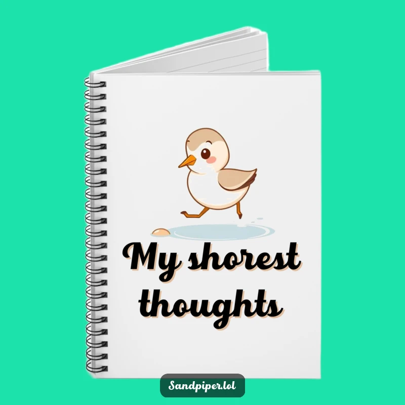 Funny Beach Notebook: Sandpiper Running - Jot Down Shoreline Ideas