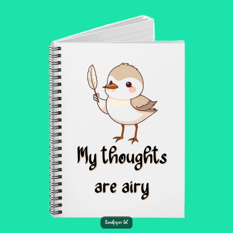 Funny Feather Display Notebook: Sandpiper Journal, Perfect Funny Gift