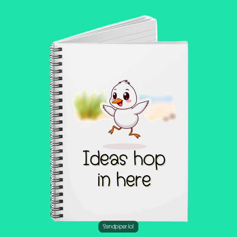 Funny Sandpiper Hop Notebook: Cheerful Bird Journal, Perfect Gift for Ideas