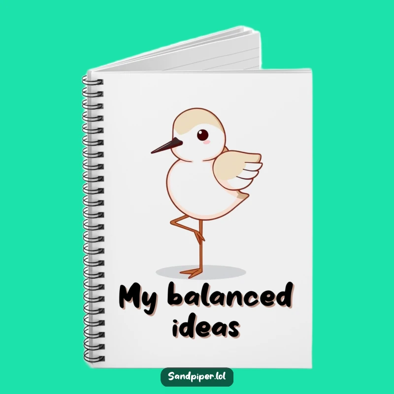 Funny Sandpiper Notebook: Balanced Bird Journal, Perfect Gift for Planners