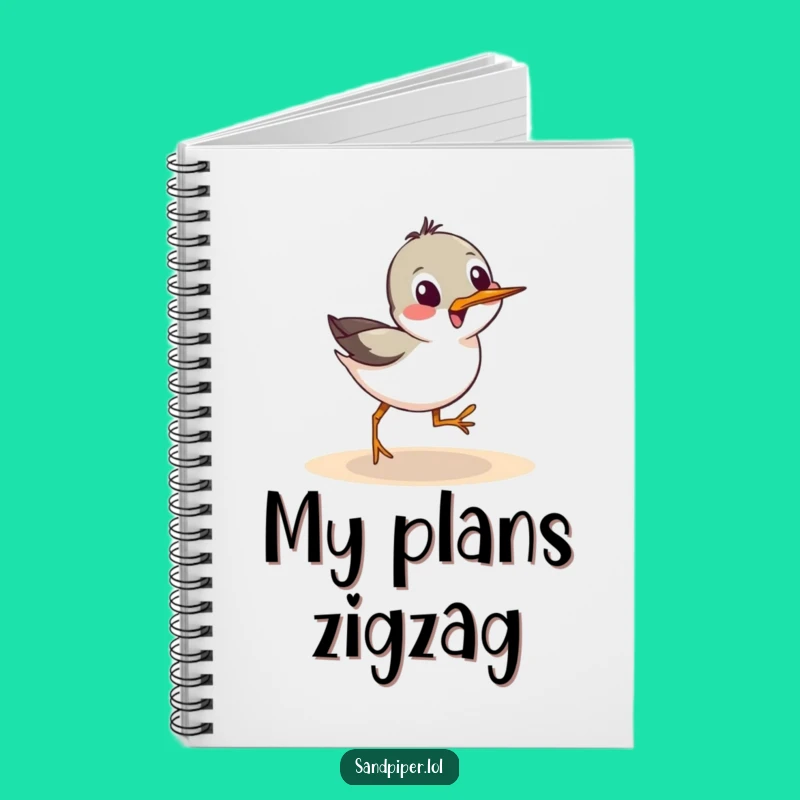 Funny Sandpiper Scurry Notebook: Playful Bird Journal, Perfect Funny Gift