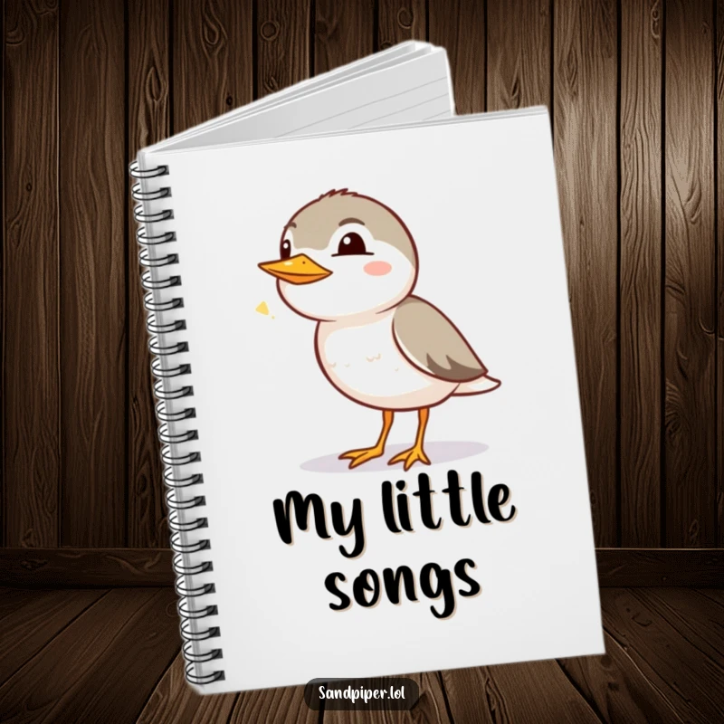 Funny Sandpiper Notebook: A sandpiper chirps happily, inspiring sweet notes and cheerful entries.