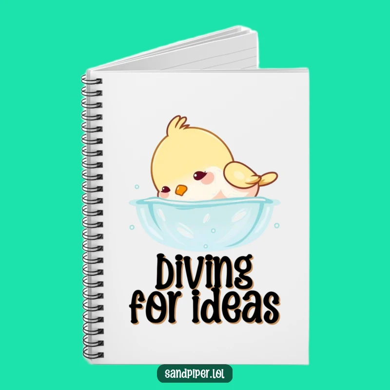 Funny Splash Bird Notebook: Capture Your Thoughts with Playful Underwater Vibes