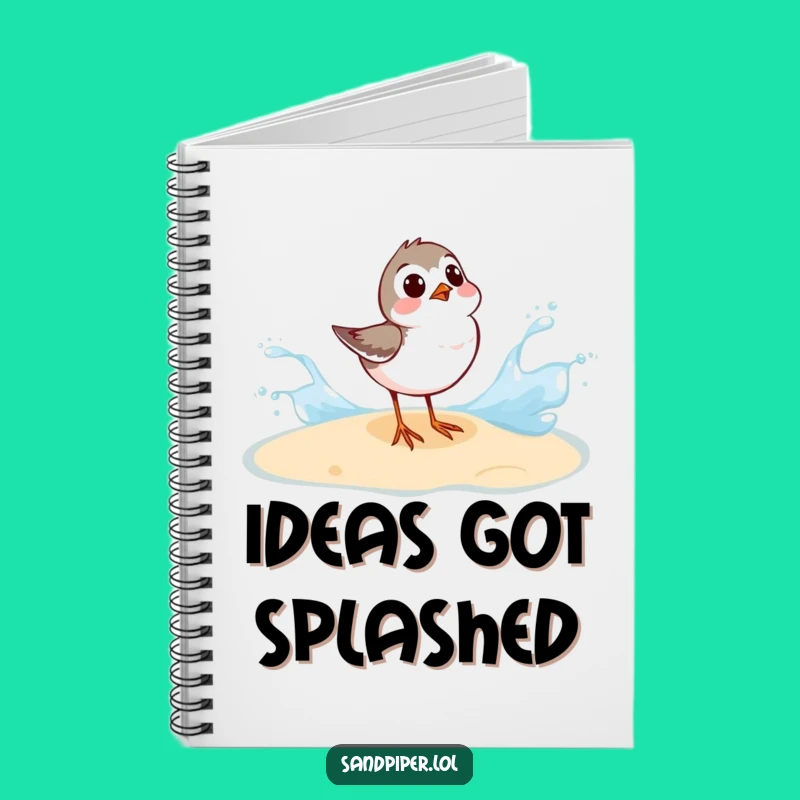 Funny Sandpiper Journal - Wave Surprise Notes, Hilarious Gift for Writers
