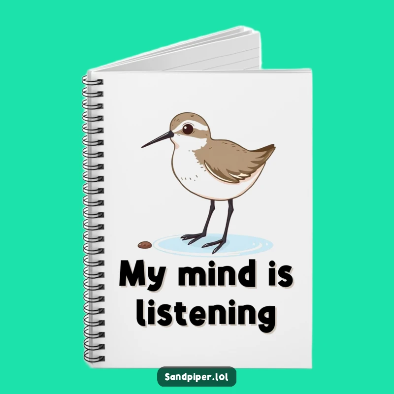 Funny Sandpiper Listening Notebook: Hilarious Journal for Focused Thoughts