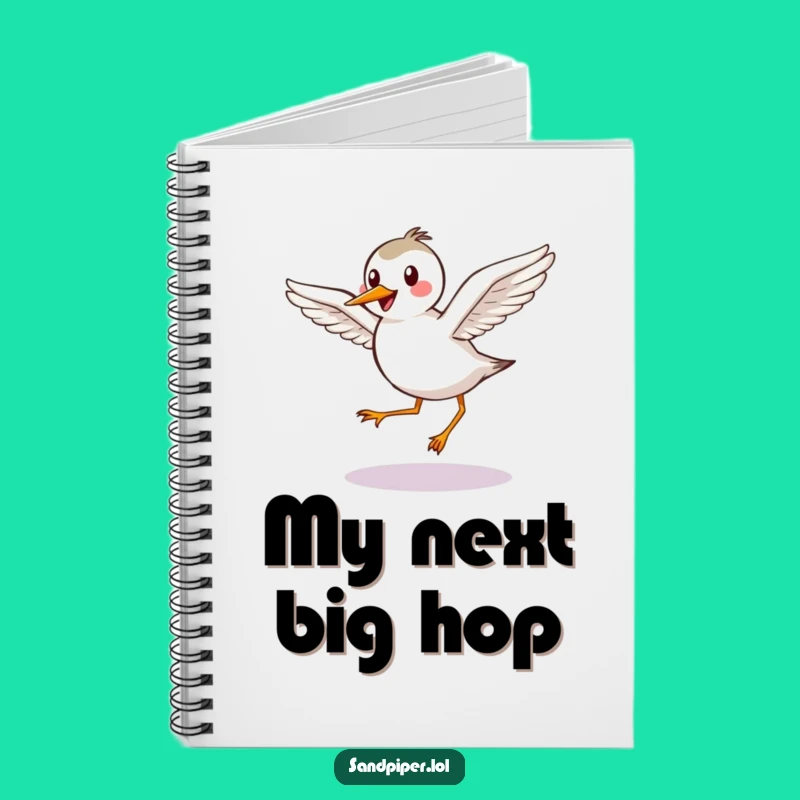 Funny Sandpiper Journey Notebook: Cheerful Bird Journal Gift