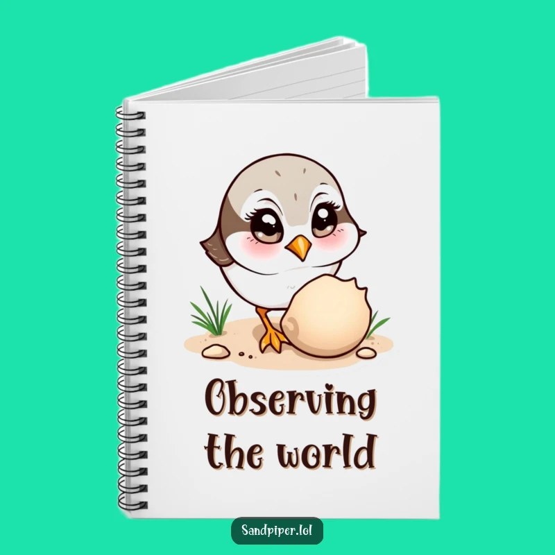 Funny Sandpiper Shell Notebook - Jot Down Curious Observations!