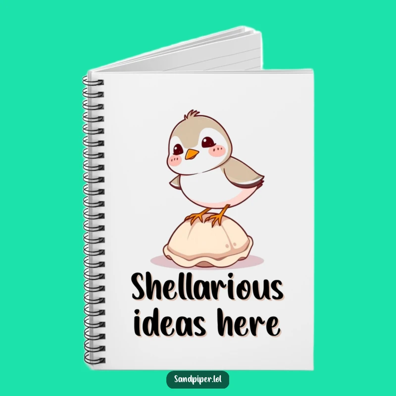 Funny Sandpiper Shell Balance Notebook - Humorous Journal for Wobbly Ideas