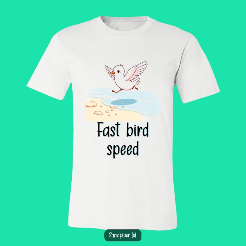 Funny Energetic Bird T-Shirt - Coastal Fun and Freedom