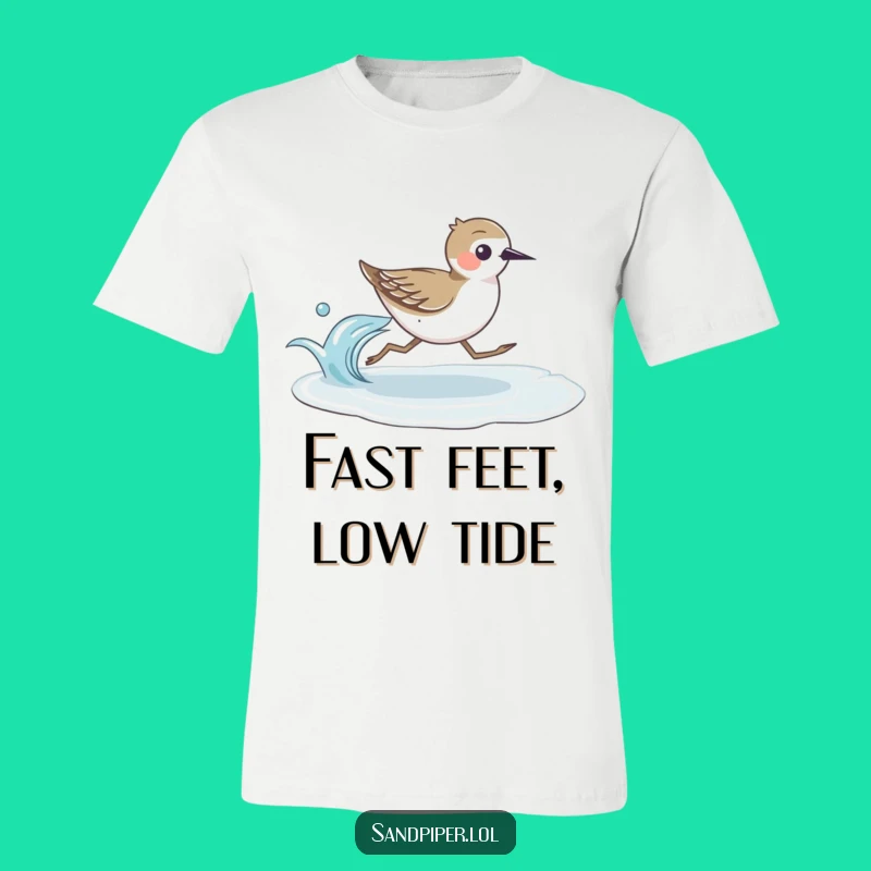 Funny Sandpiper Runner T-Shirt: Fast Beach Bird Apparel, a Great Funny Gift!