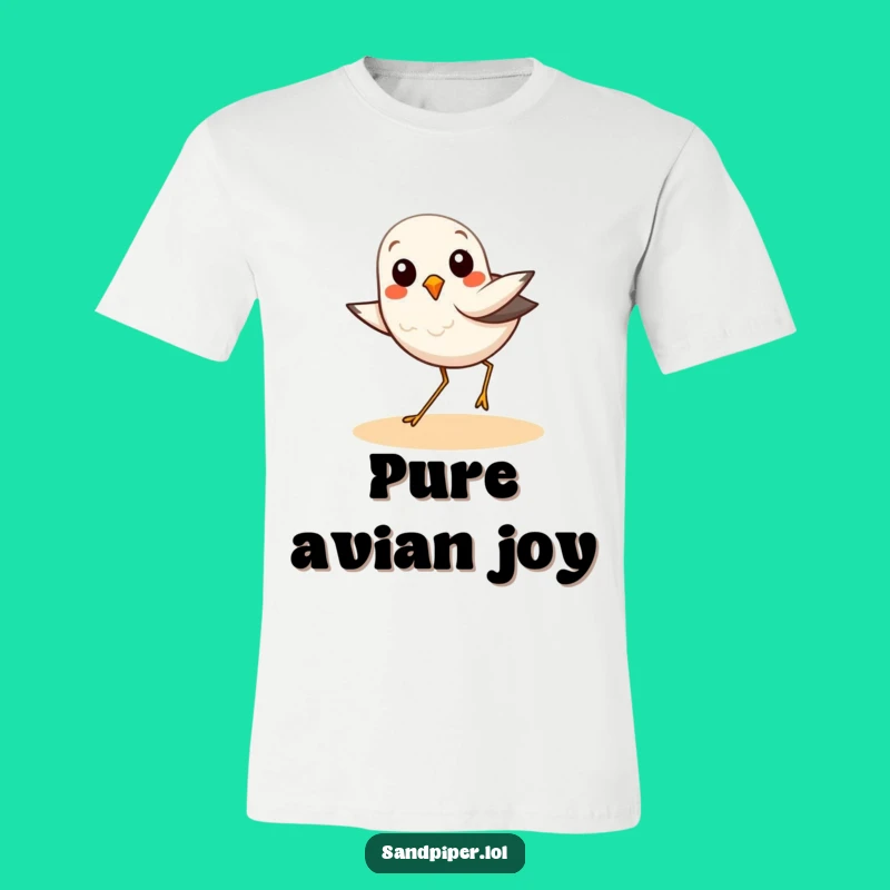 Funny Sandpiper Joyful Hop T-Shirt: Cute Birdy Dance Tee Gift