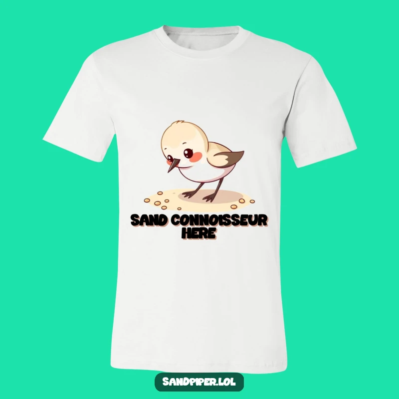 Funny Sandpiper Pecking Sand T-Shirt - Cute Bird & Beach Fun!