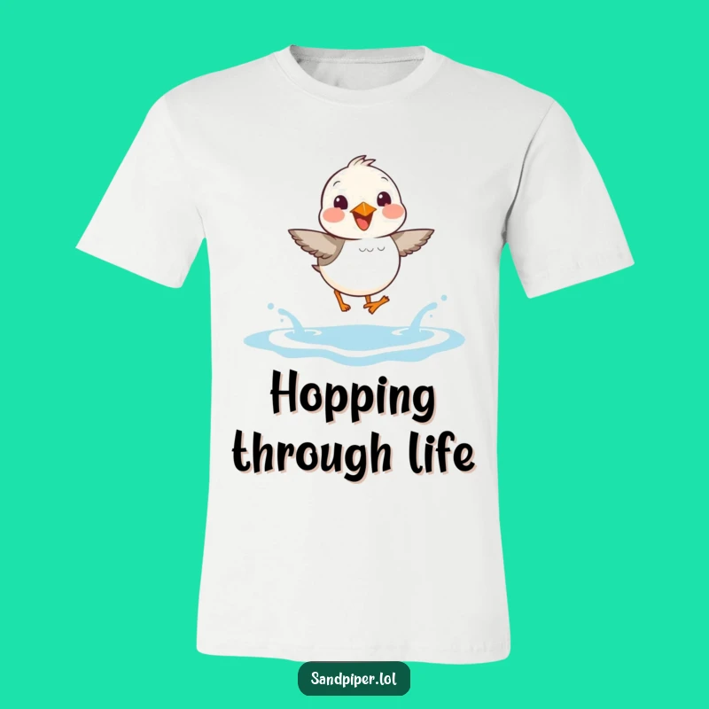 Funny Sandpiper T-Shirt: Joyful Wave Hopper Design, Great Beach Vibe Gift