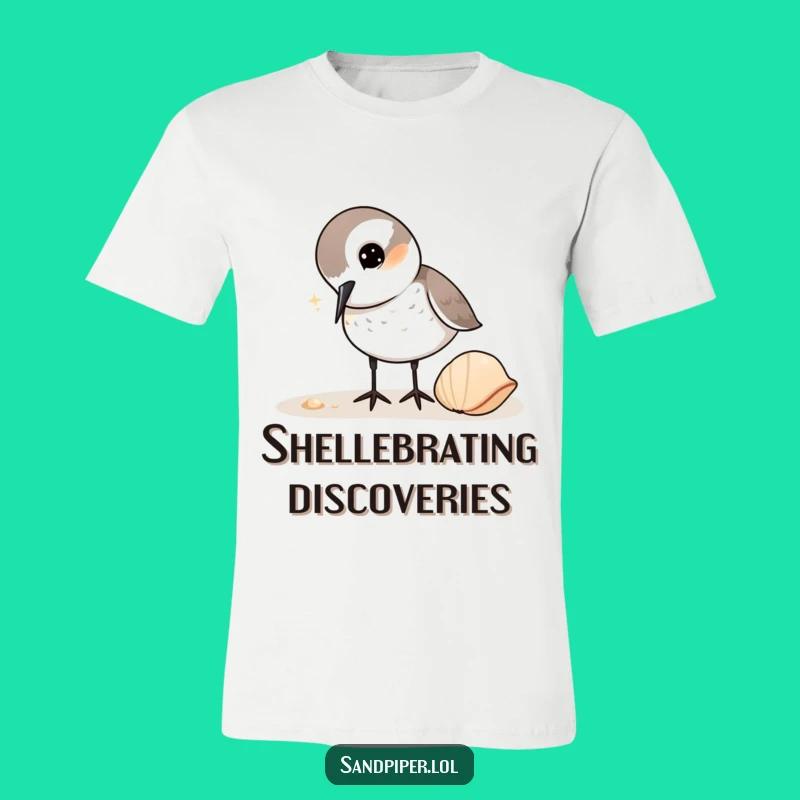 Funny Sandpiper T-Shirt: Curious Bird Peeking Design, Great Nature Lover Gift