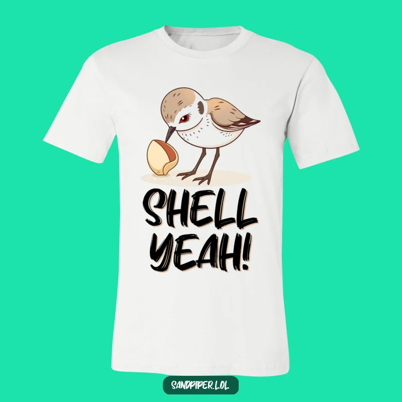 Funny Sandpiper Seashell Explorer Tee: Hilarious Beach Discovery T-Shirt Gift