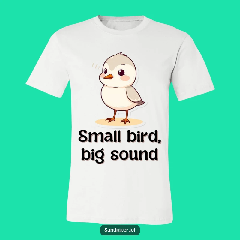 Funny Sandpiper Chirp T-Shirt: Cute Bird Sound Wave Tee Gift