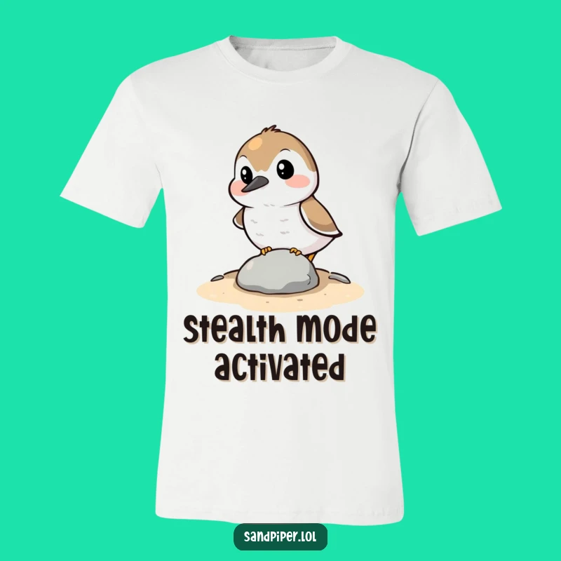 Funny Hiding Sandpiper T-Shirt: Stealth Humor, Awkward Charm, Perfect Funny Gift