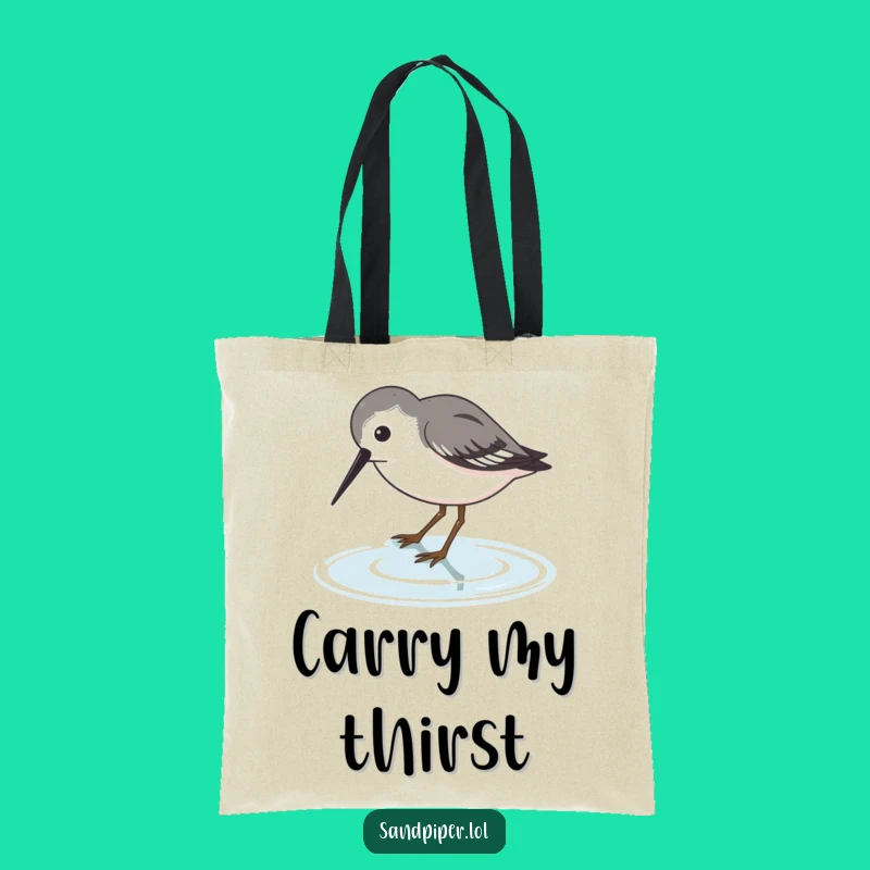 Funny Sandpiper Dip Tote Bag: Chic Thirsty Bird, Stylish Gift for Errands