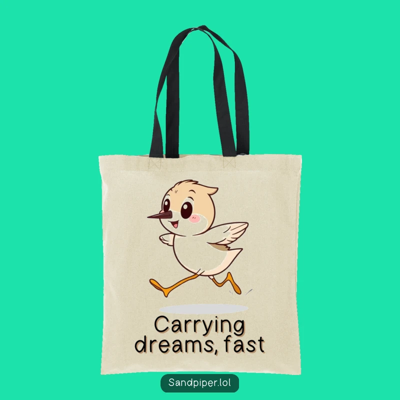 Funny Sandpiper Tote Bag - Carry Your Laughs with this Speedy Bird!
