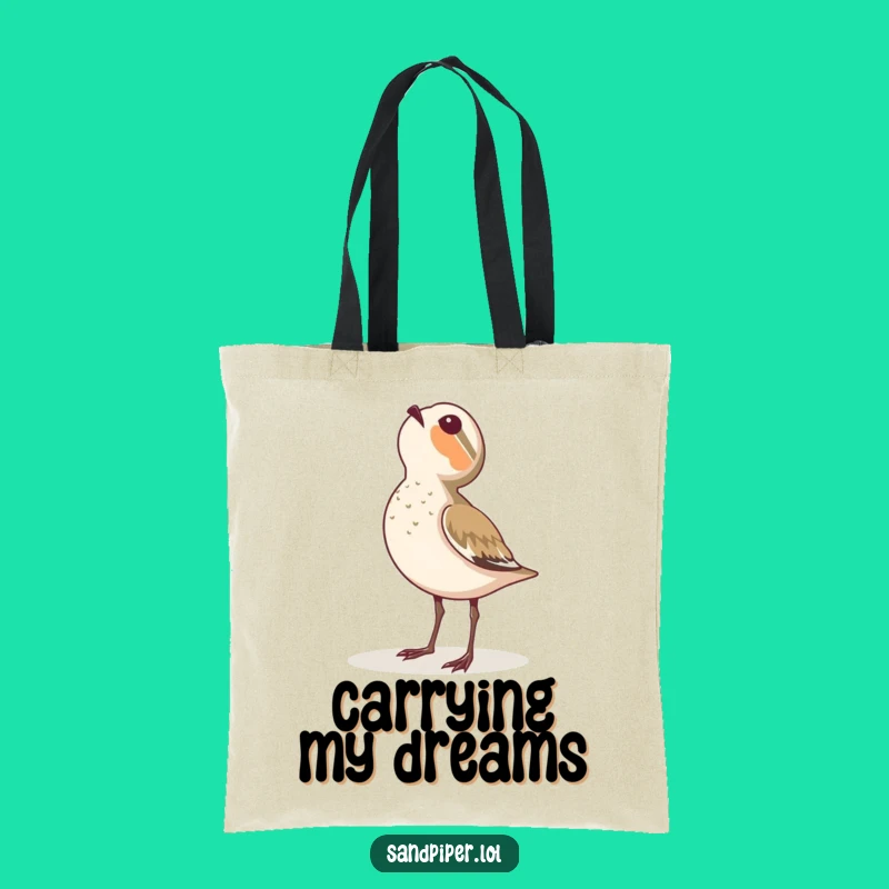 Funny Sandpiper Tote Bag - Awestruck Sky Gazer for Everyday