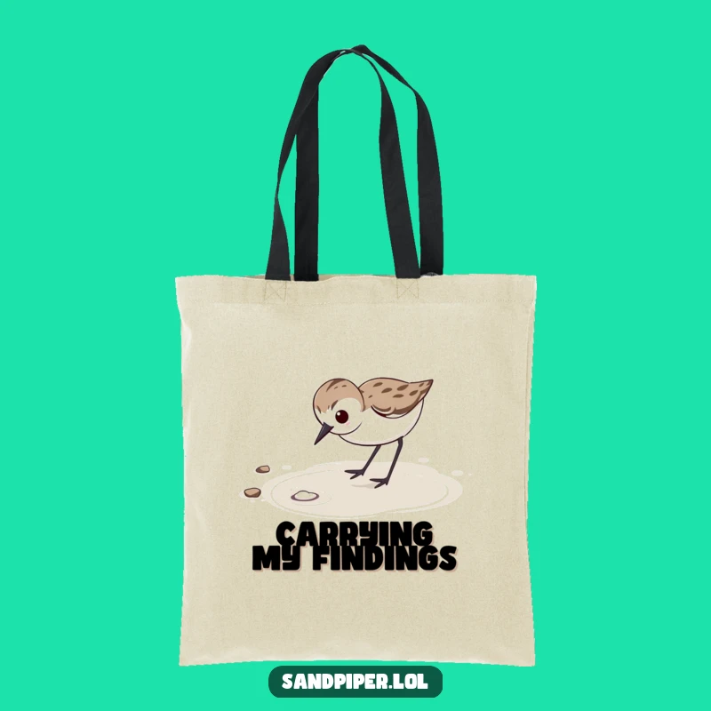 Funny Sandpiper Mission Tote Bag: Determined Bird Accessory Gift