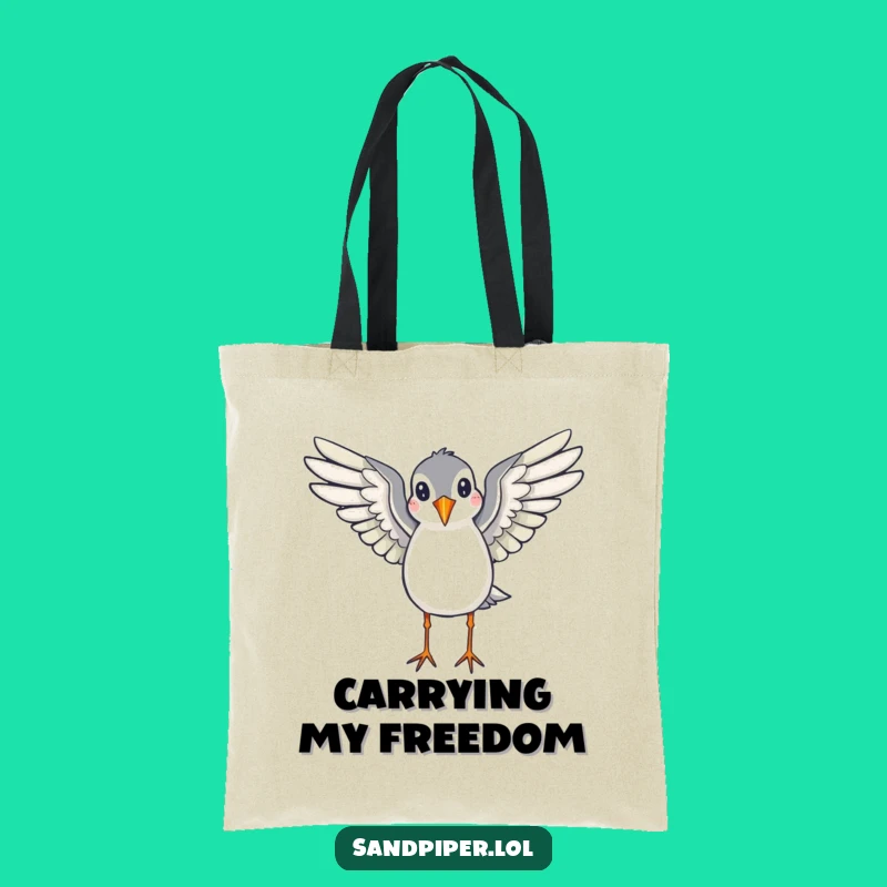 Funny Sandpiper Tote Bag: Ready to Fly Accessory, Perfect Humorous Gift