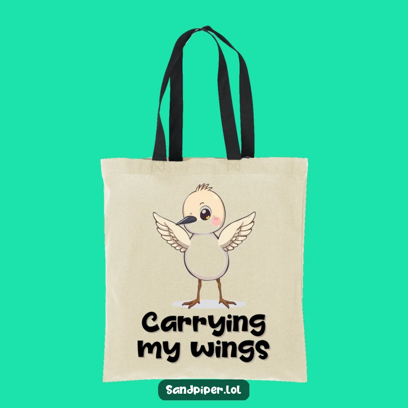 Funny Sandpiper Tote Bag - Carry Your Dreams with this Flying Bird!