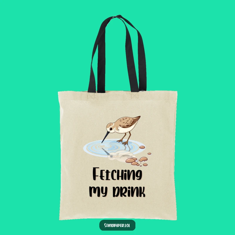Funny Sandpiper Tidal Pool Tote Bag: Carry Your Beach Treasures with This Charming Funny Gift!