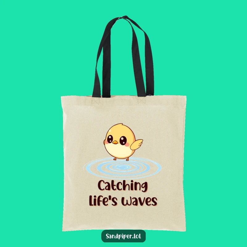Funny Bird Ripple Chase Tote Bag - Chic Accessory for Wide-Eyed Avian Fans