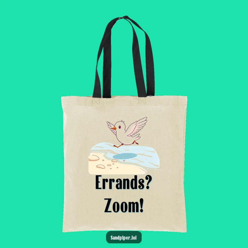 Funny Bird Running Tote Bag - Carry Your Beach Energy
