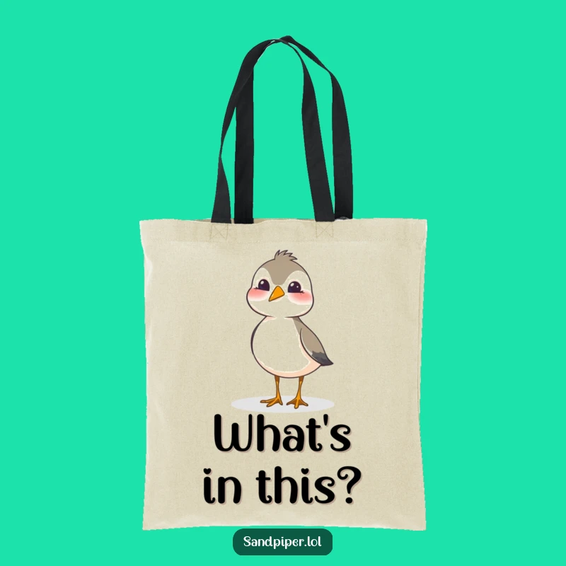 Funny Sandpiper Head Tilt Tote Bag - Carry Your Curiosity in Style, Funny Gift!