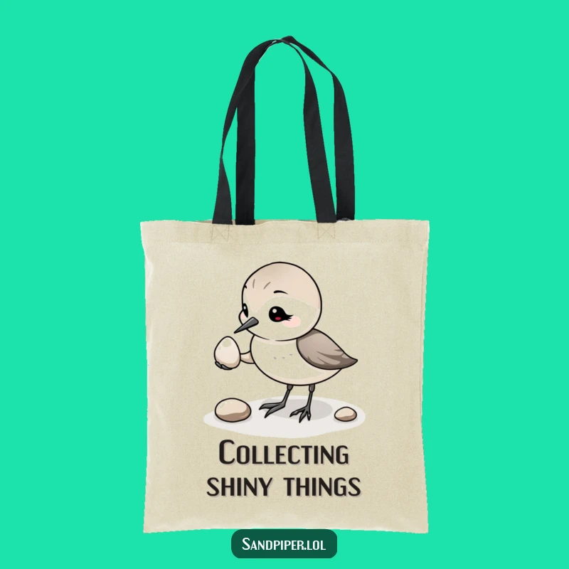 Funny Sandpiper Pebble Tote Bag: Carry Generosity with Avian Charm