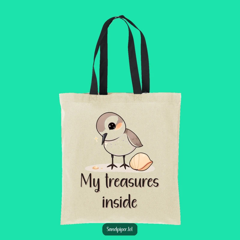 Funny Sandpiper Tote Bag: Curious Bird Peeker, Practical & Charming Gift