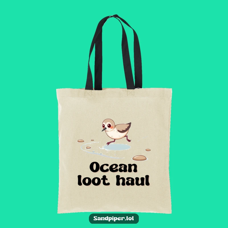 Funny Sandpiper Tote Bag - Playful Tide Chaser for Beach Days