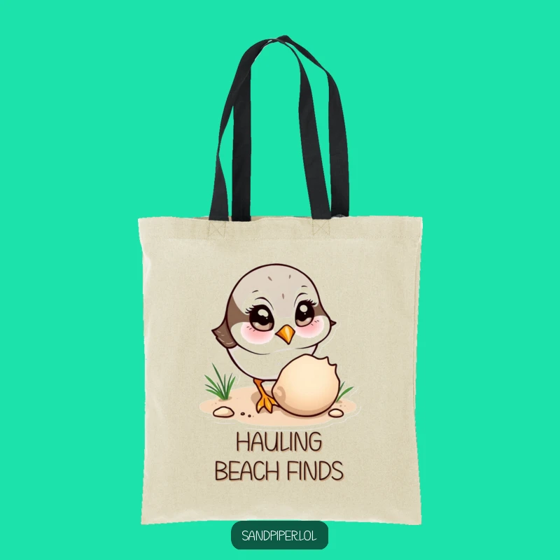Funny Sandpiper Shell Tote Bag - Carry Your Discoveries!