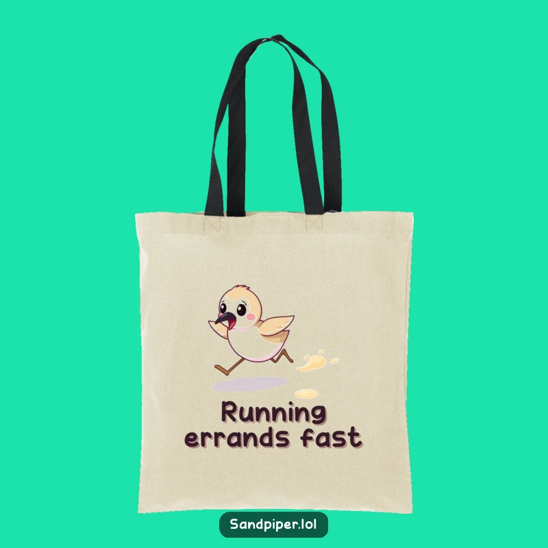 Funny Sandpiper Beach Tote Bag: Hilarious Accessory for Coastal Errands