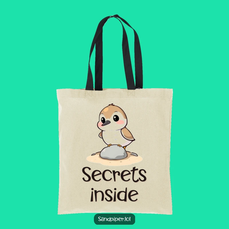Funny Hiding Sandpiper Tote Bag: Carry Your Shyness, Perfect Funny Gift