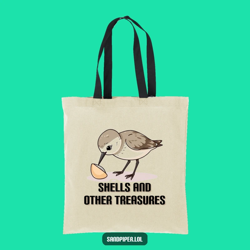 Funny Sandpiper Curiosity Tote Bag - Cute Bird Shopping Gift