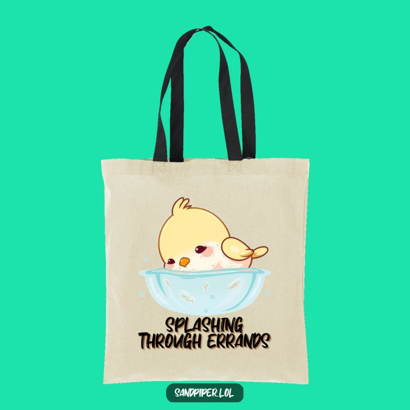 Funny Splashy Bird Tote Bag: Carry Your Fun with This Playful Underwater Design